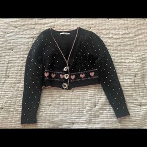 Alessandra rich Jacquard alpaca wool-blend cardigan